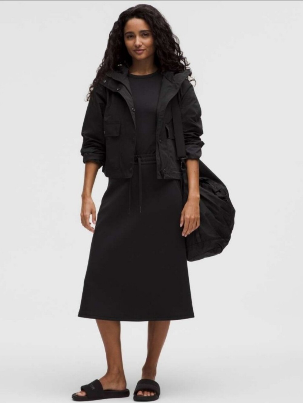 Lululemon Cropped Utility Windbreaker Black size XS ptp 21"